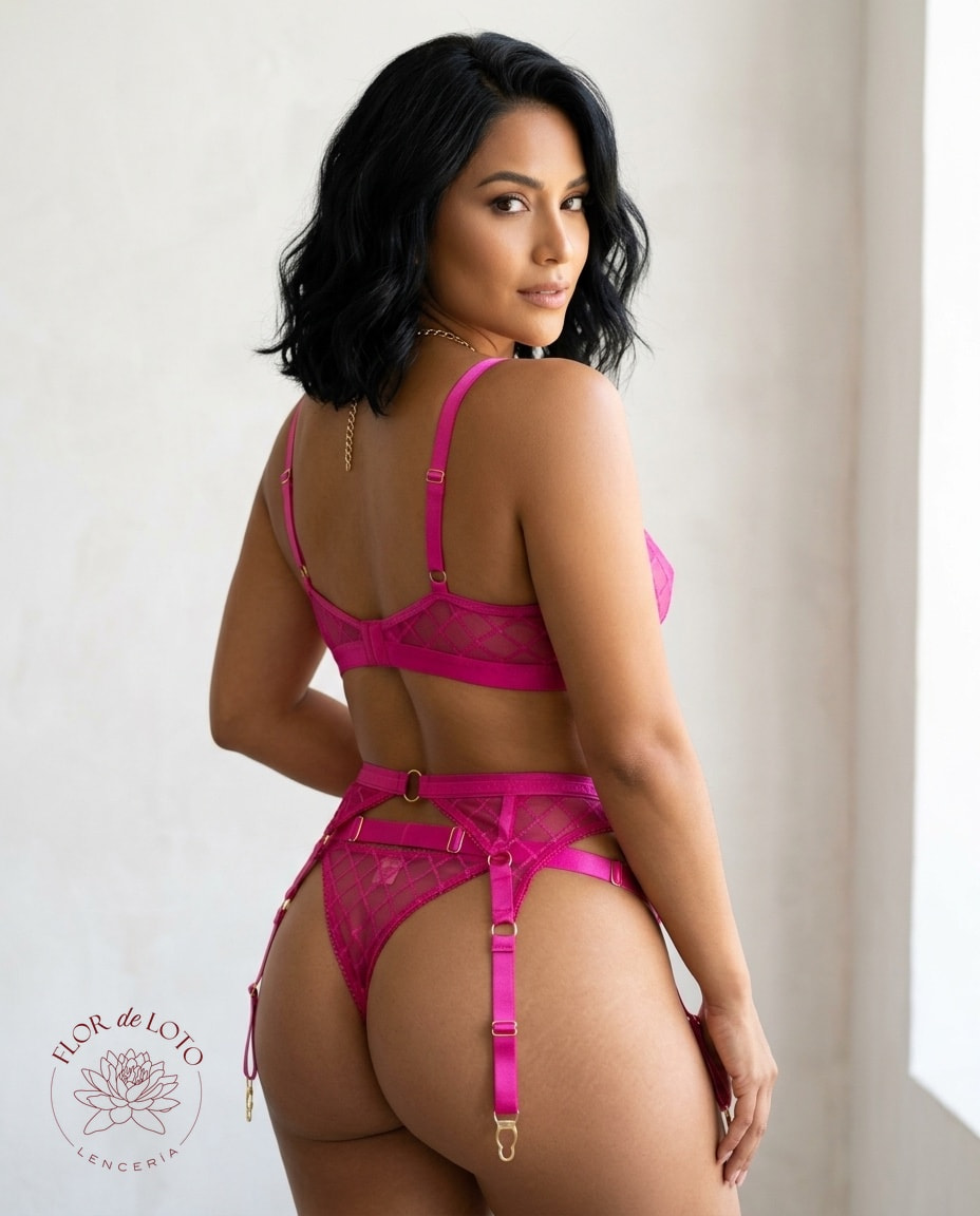 Conjunto Lencería Fucsia 'Diamond Desire' — foto 4
